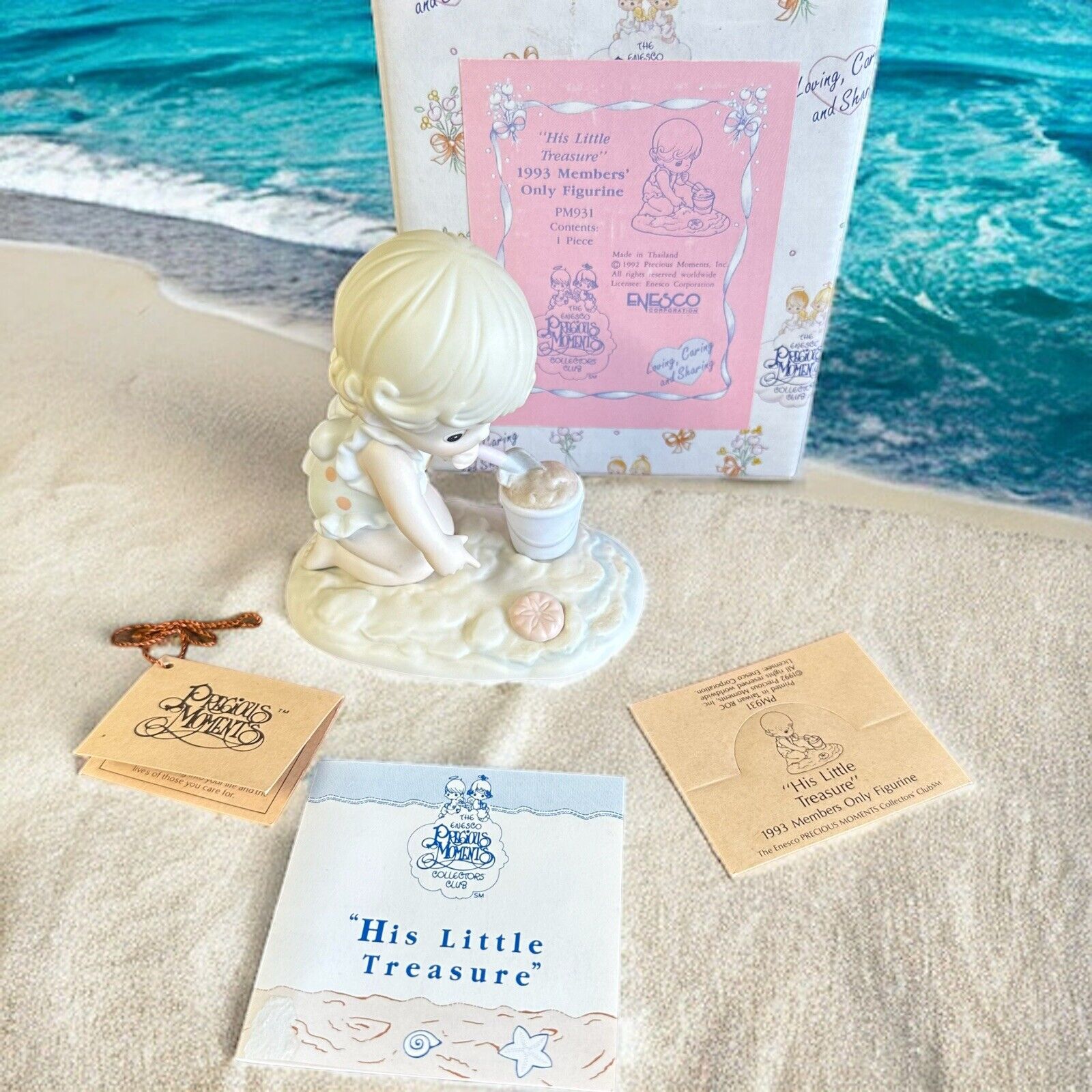 Precious Moments “His Little Treasure” 1993 Figurine Enesco In Original Box