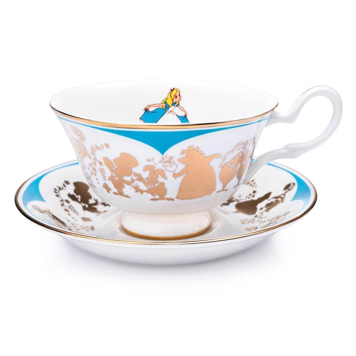 The English Ladies Co Disney Alice in Wonderland Cup and Saucer,Cups & Saucers