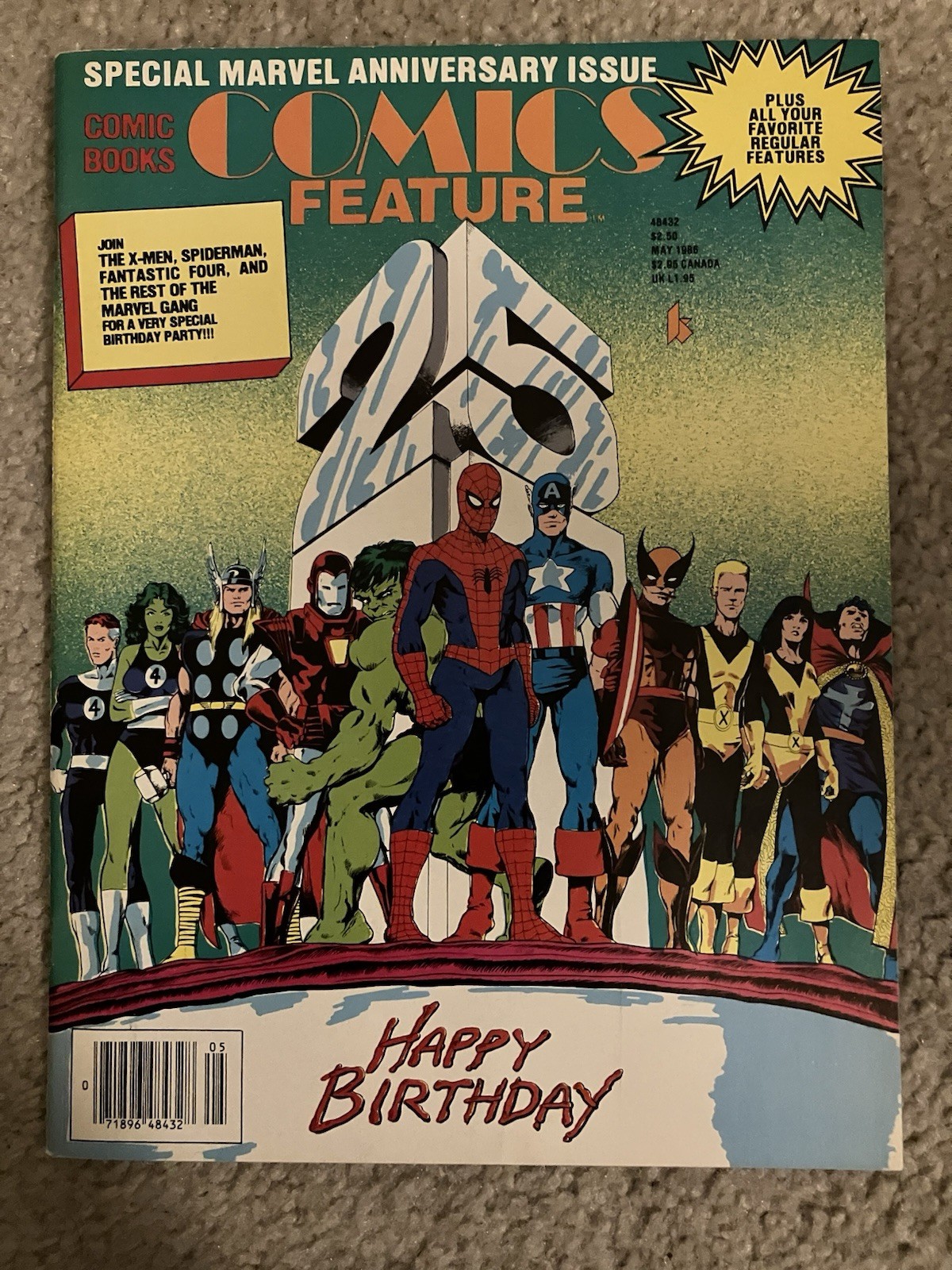 Comics Feature May 1986 25th Anniversary Of Marvel