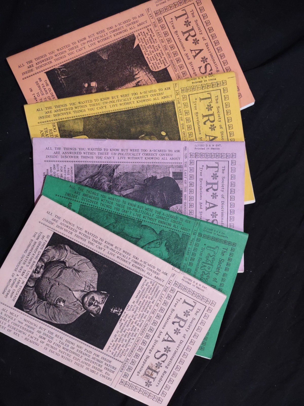 Rare Out Of Print, T.R.A.S.H. Gay Interest Playgirl Like,  Lot Of 5