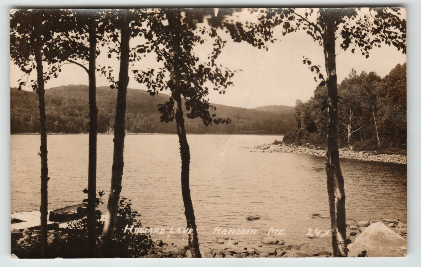 Postcard RPPC Howard\'s Lake in Hanover, ME