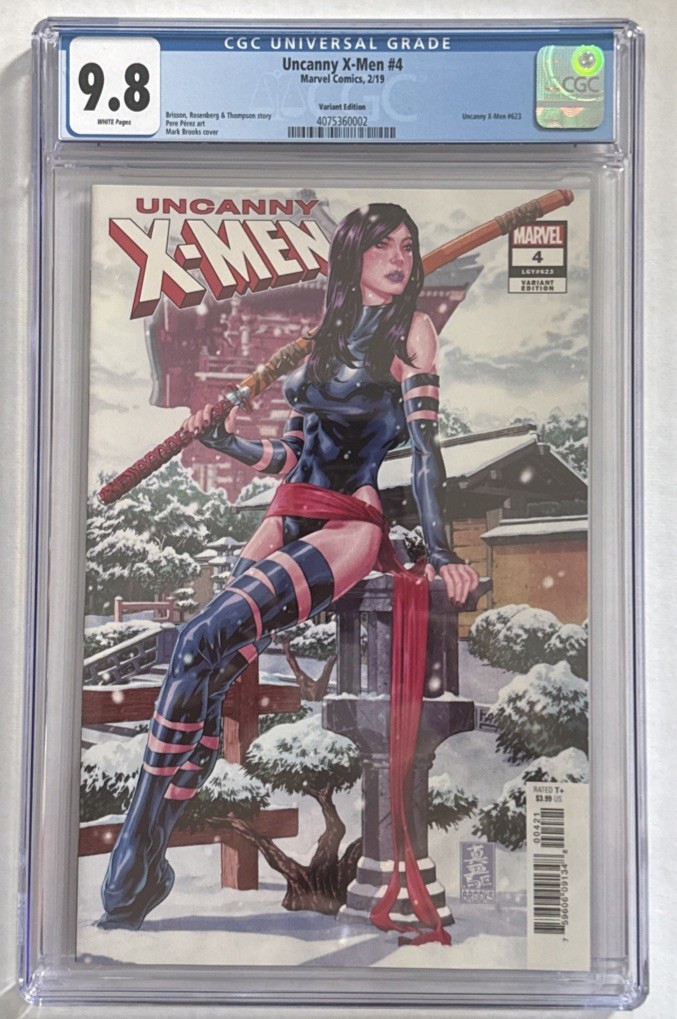 Uncanny X-Men # 4 (2019) Mark Brooks 1:100 Variant Psylocke CGC 9.8