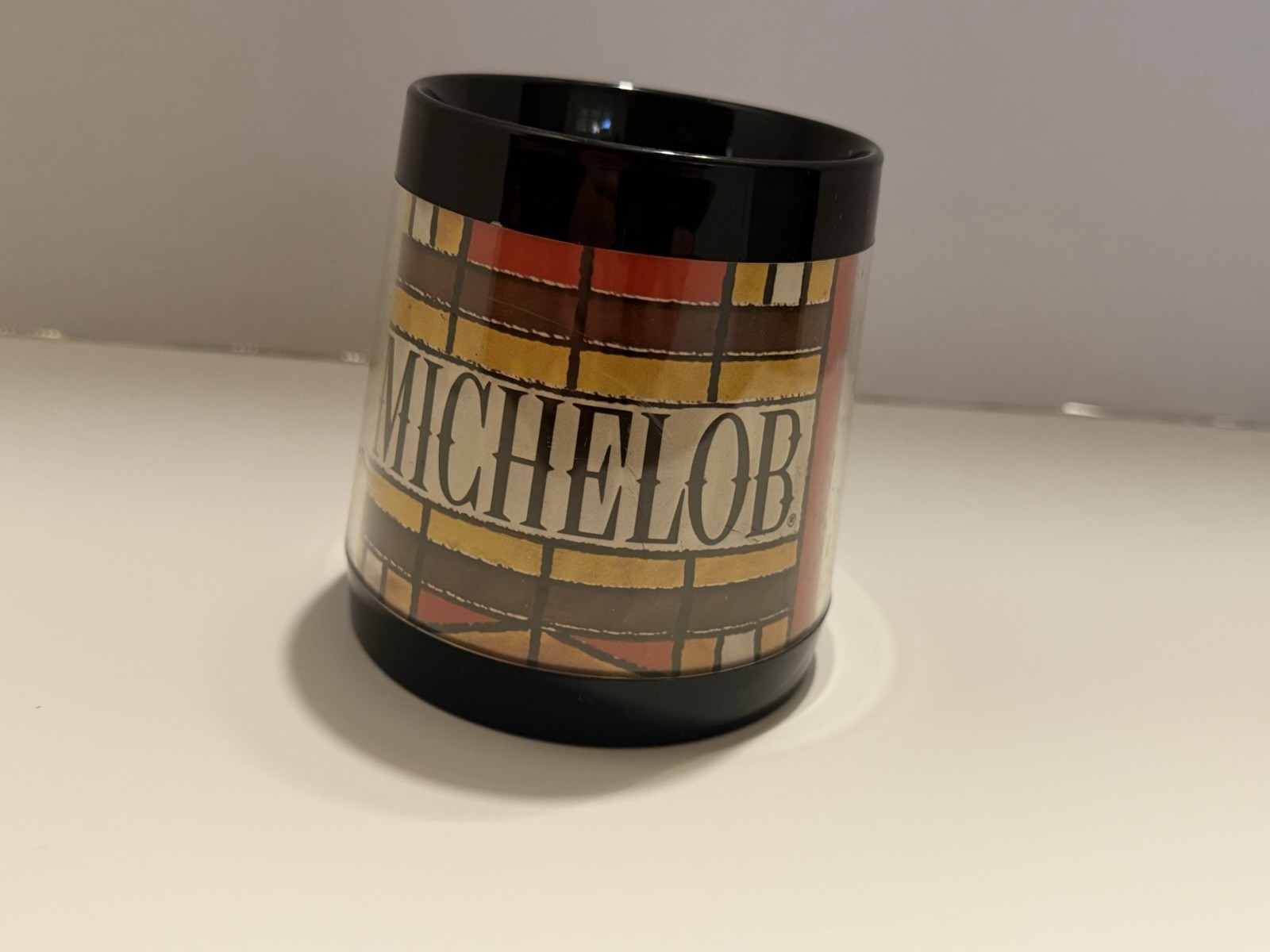 Vintage MCM Thermo-Serv Plastic Insulated Michelob Beer Mug Cup Lot Set of 2