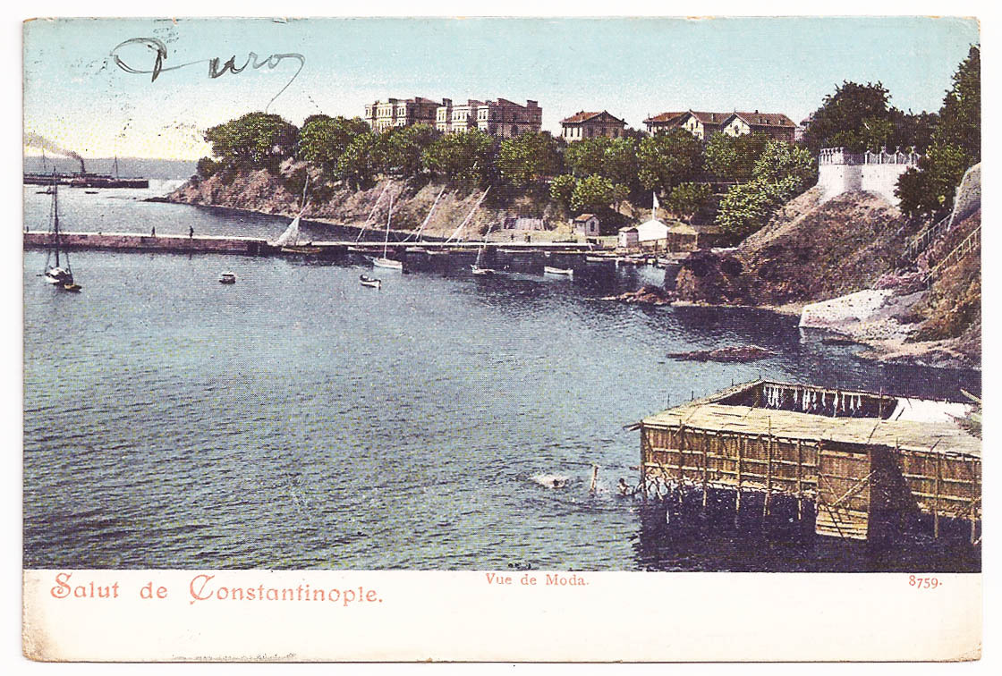 CONSTANTINOPLE TURKEY  Vue de Moda  Antique Postcard 