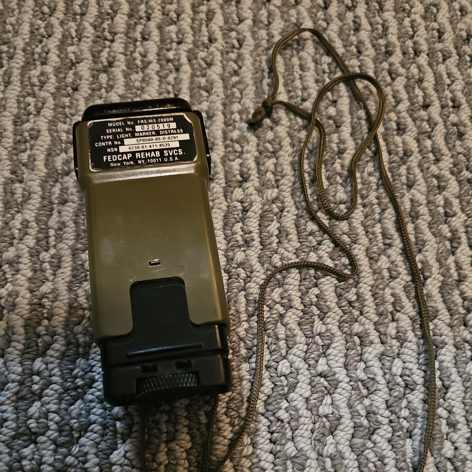 Military Surplus: Light, Marker, Distress, NSN 6230-01-448-8340 FRS/MS-2000M Military Surplus: Light, Marker, Distress, NSN 6230-01-448-8340 FRS/MS-2000M