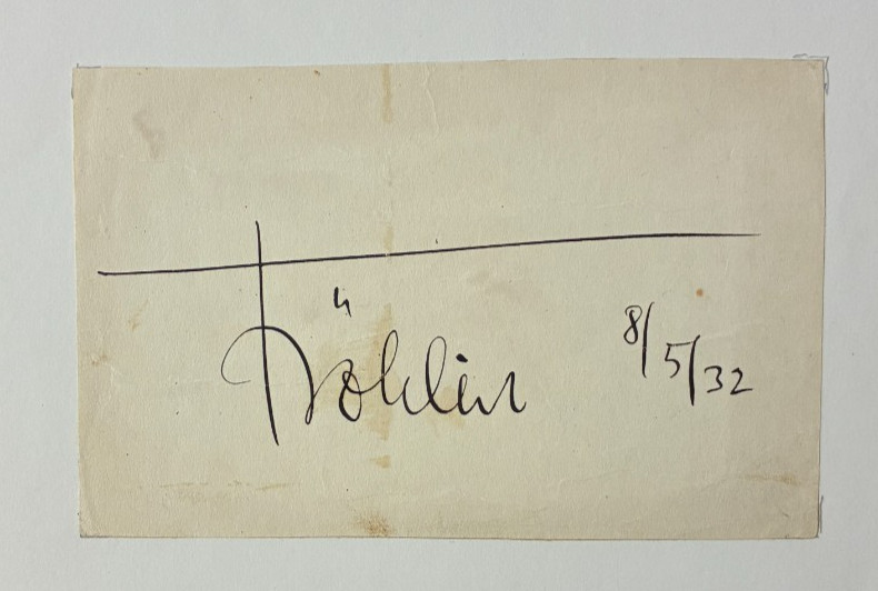 Alfred Doblin Signed Autograph 1932 Berlin Alexanderplatz German Author Rare