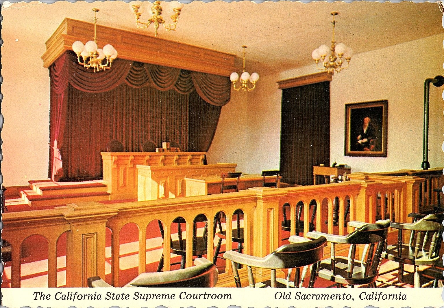Old Sacramento CA Supreme Courtroom B.F. Hastings Building Postcard Old Sacramento CA Supreme Courtroom B.F. Hastings Building Postcard