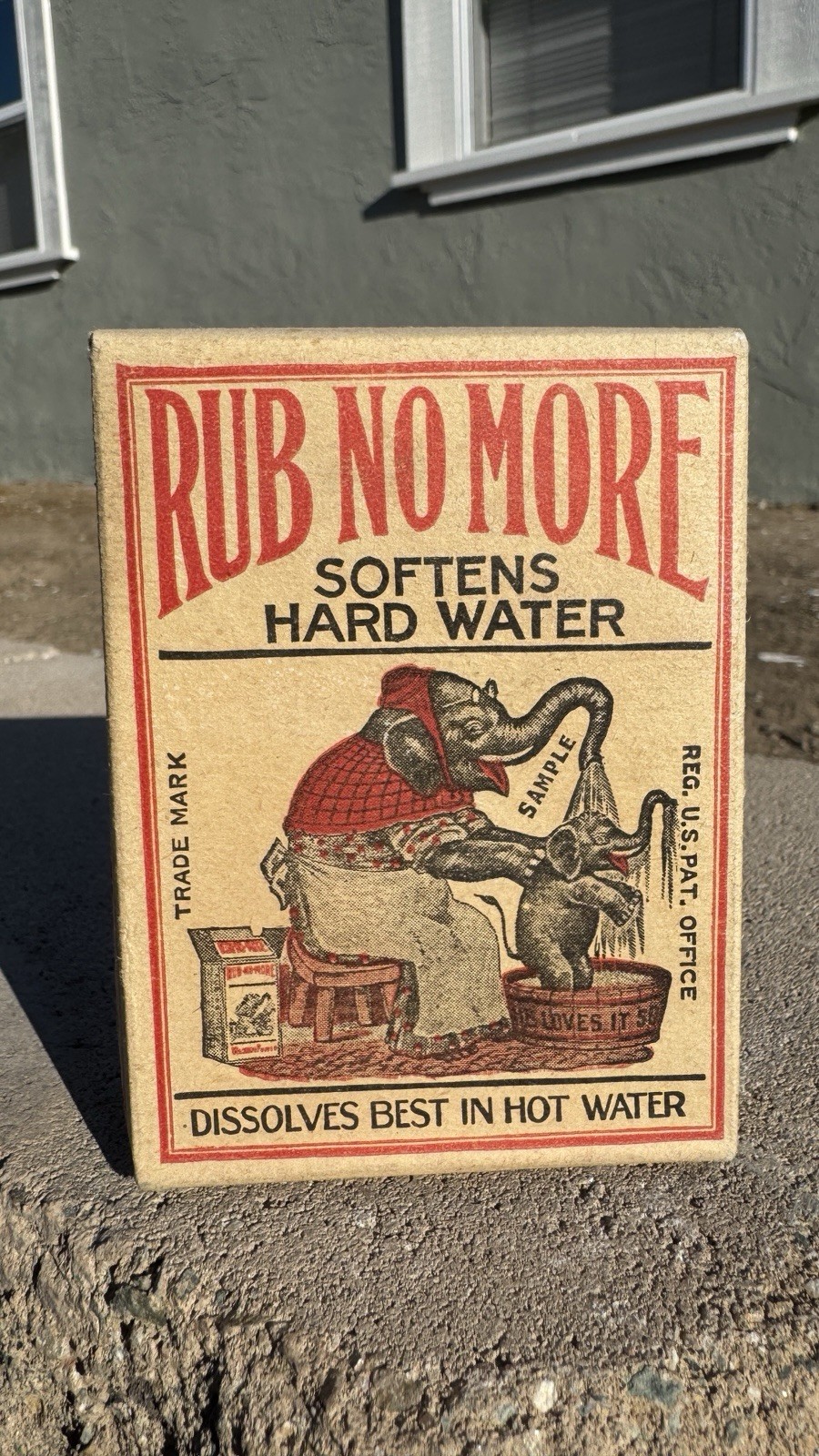 RUB NO MORE Cleanser Free Sample - Vintage Advertising Cardboard Soap Box RUB NO MORE Cleanser Free Sample - Vintage Advertising Cardboard Soap Box
