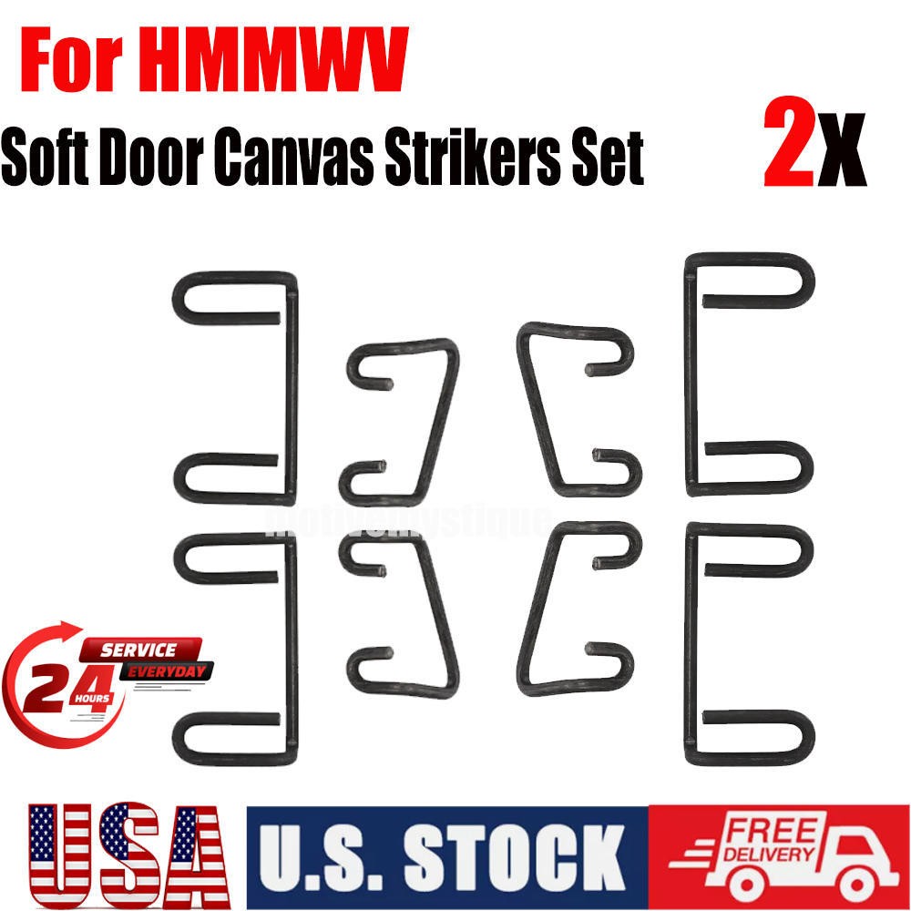 2x For HMMW V Soft Door Canvas Strikers Set  - Left Right Front Rear Catch