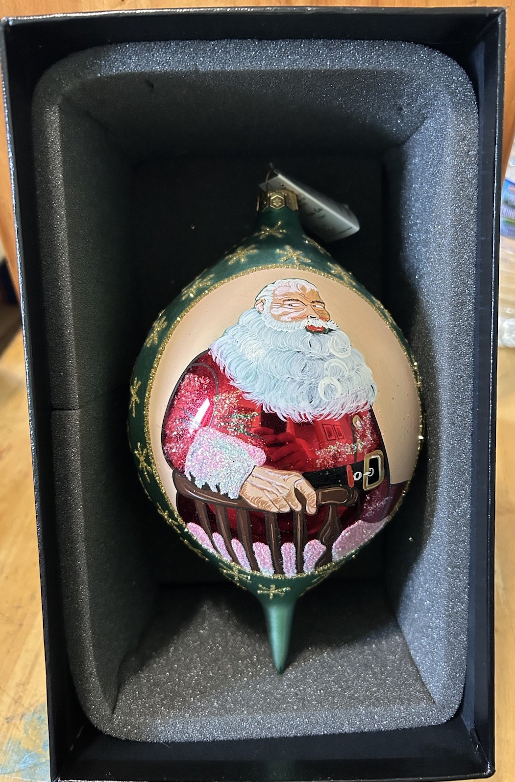 Vintage Christmas Ornament SANTA #200? of 750 Christopher Radko Handblown