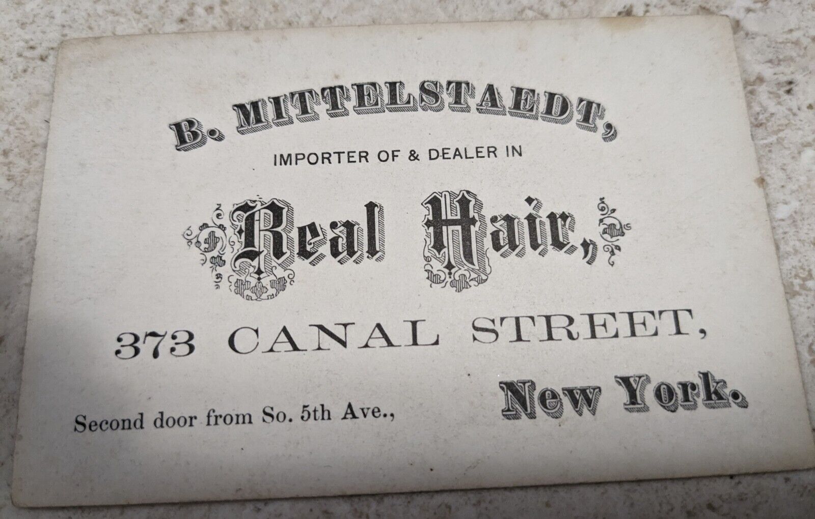 *SCARCE* 1860\'S VTG TRADE CARD IMPORTERS / DEALERS OF \