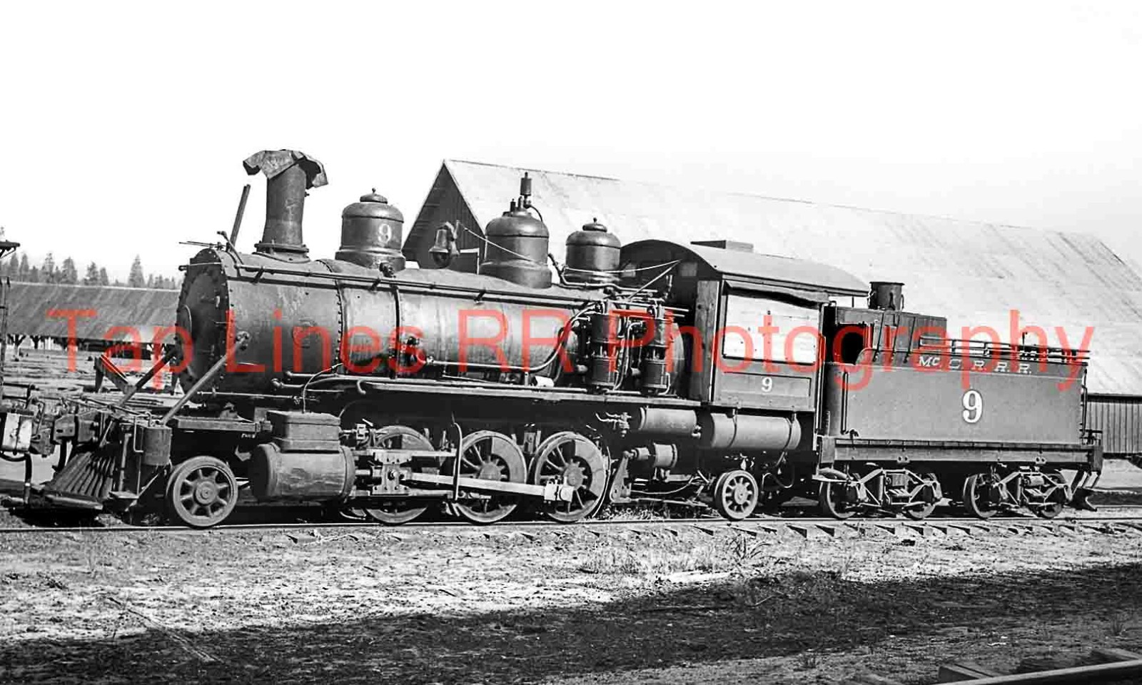 McCloud River RR 9 2-6-2 McCloud, CA 4-10-1937 New 5x8 Photo
