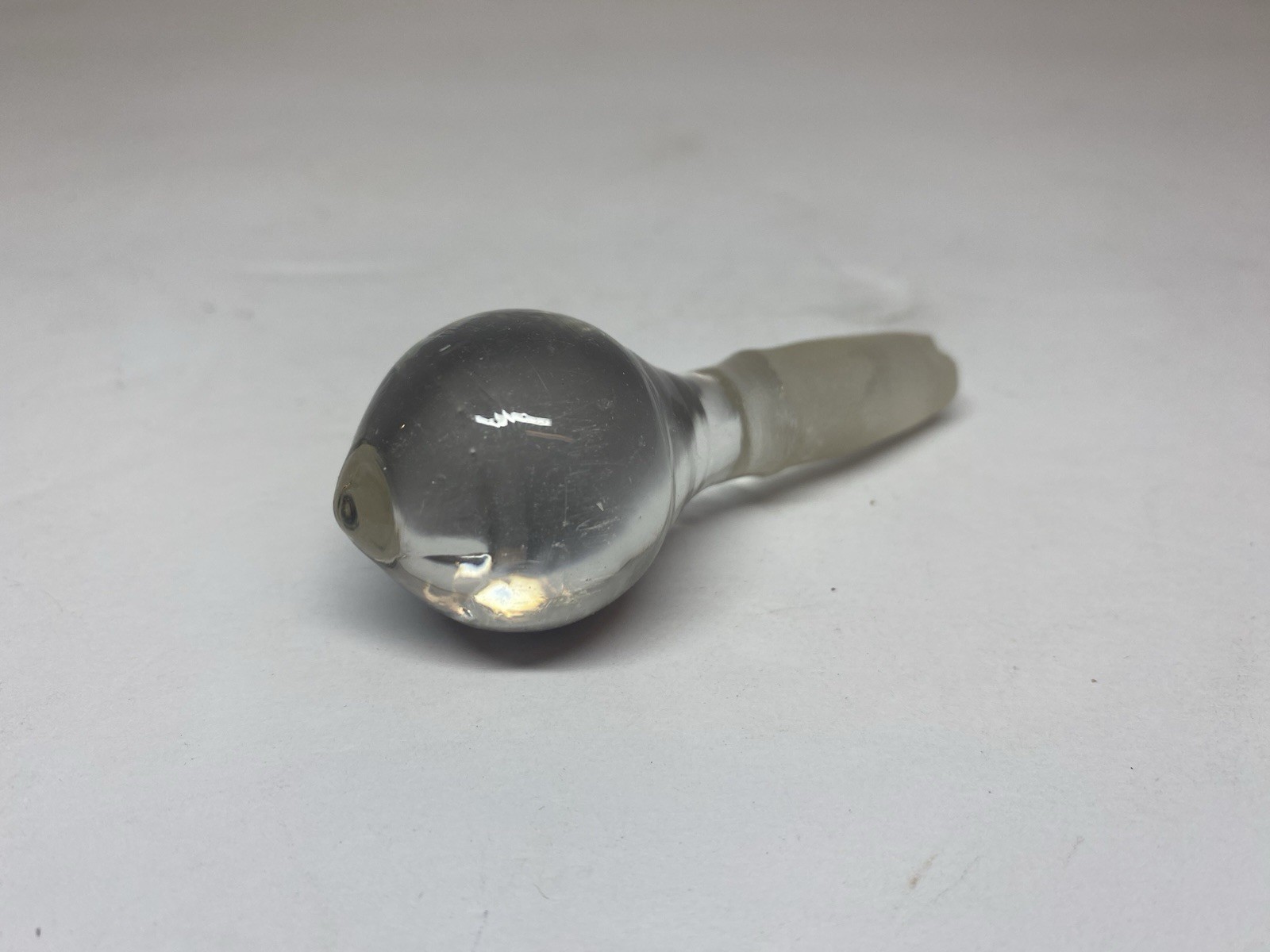 Vintage Large Clear Glass Bottle Stopper