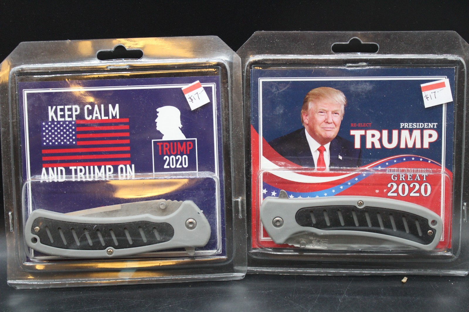 NEW Pocketknife collectors Re-elect President Trump 2020 Folding Knife X2