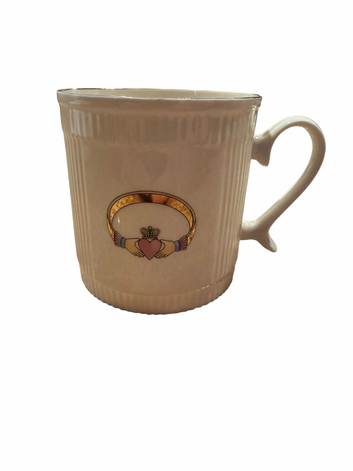 Donegal Parian China Claddagh Irish Porcelain Mug Donegal Parian China Claddagh Irish Porcelain Mug