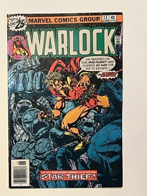 WARLOCK #13 June 1976 debut of Star Thief