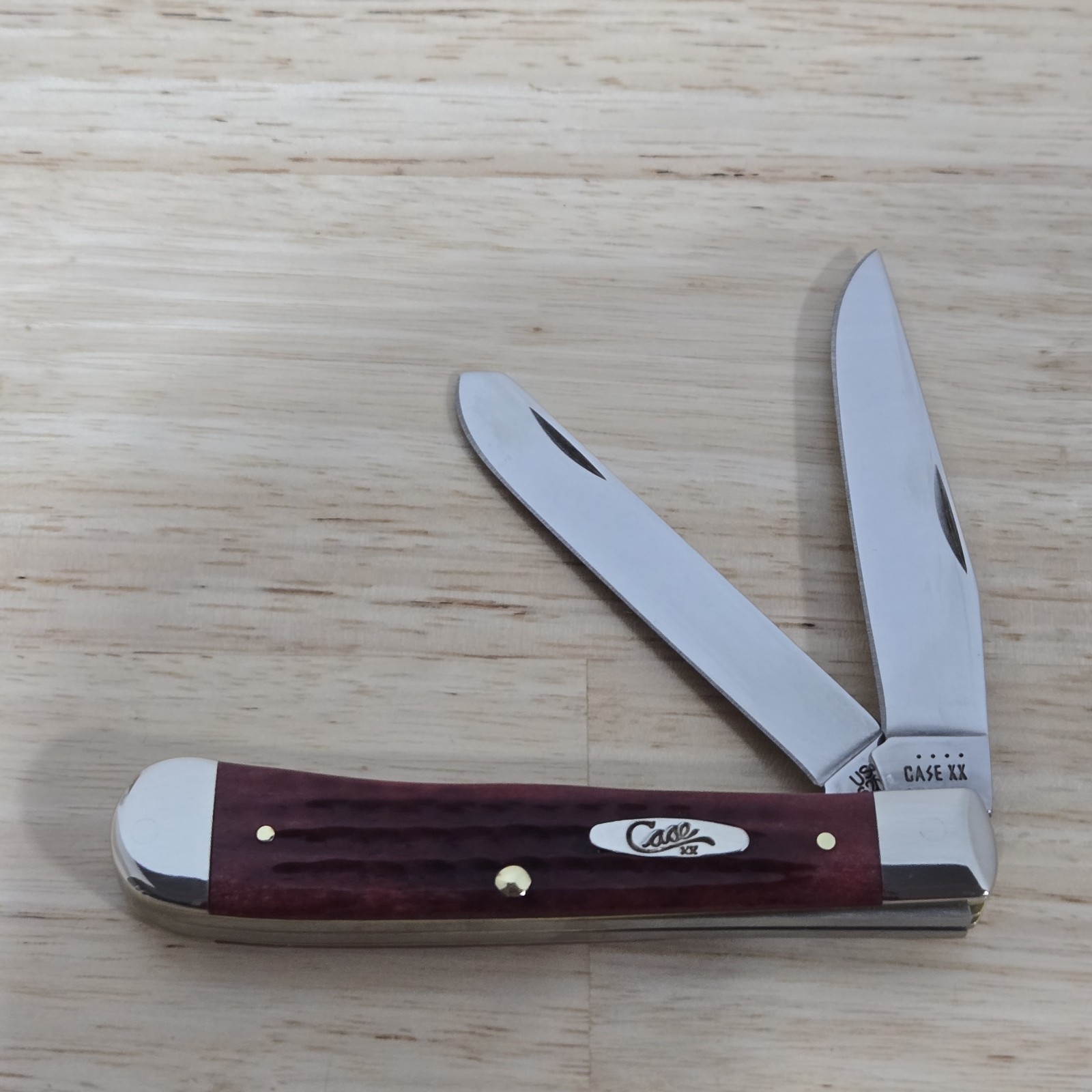 2022 Case XX 6254 SS Pocket Worn Corn Cob Jig Old Red Bone Trapper 00783