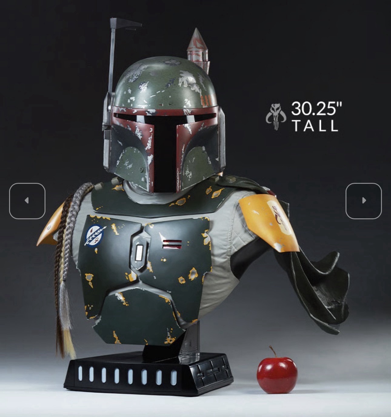 Sideshow Star Wars Boba Fett Life-Size Bust Figure Statue Bounty Hunter Disney+