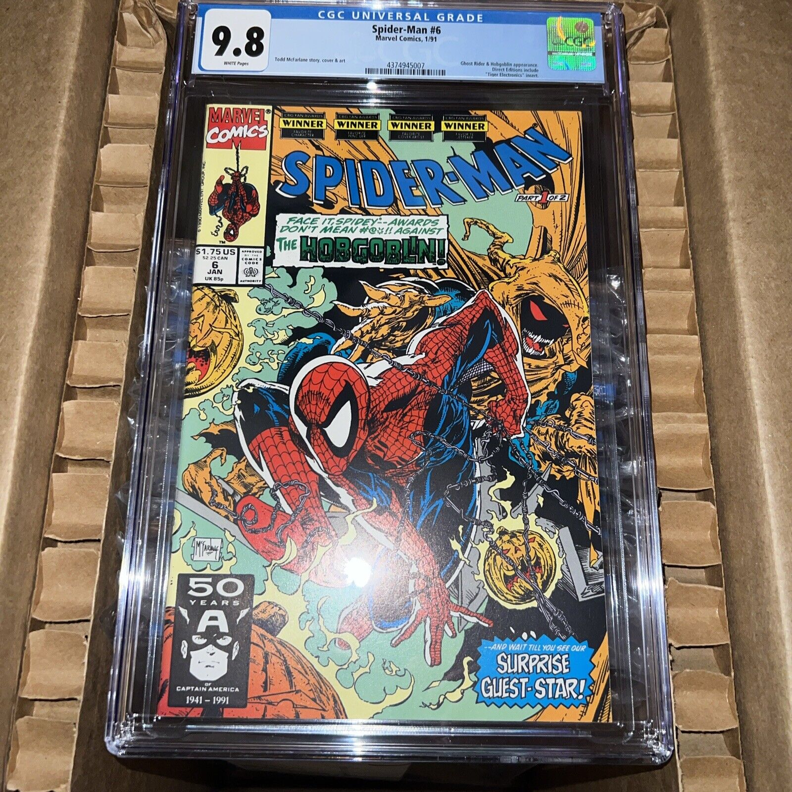 Spider-Man 6 CGC  9.8 NM/M   White Pages