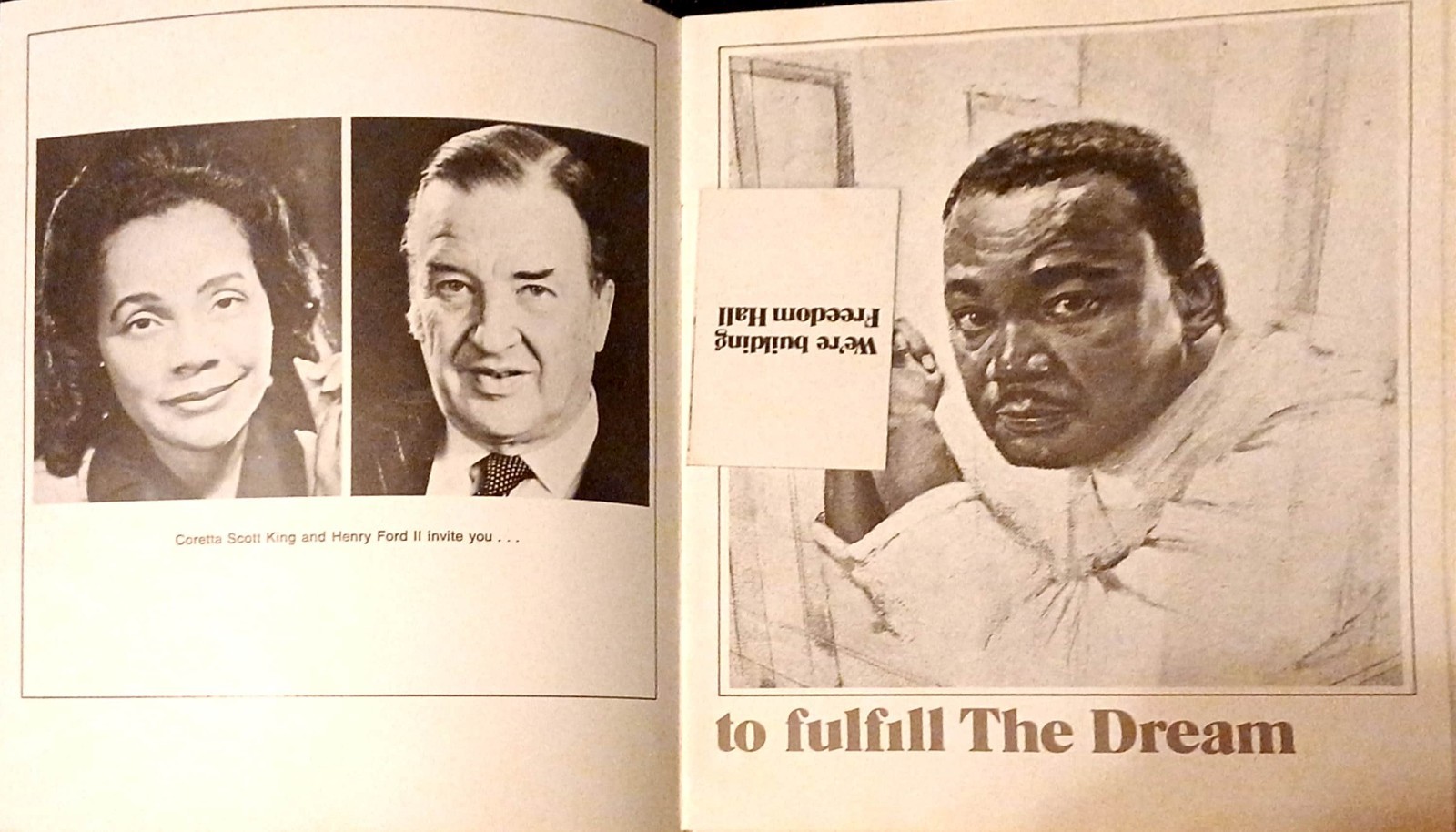 MLK FREEDOM HALL 1978 BUILDING PROPOSAL CIVIL RIGHTS RARE MEMORABILIA ATLANTA GA
