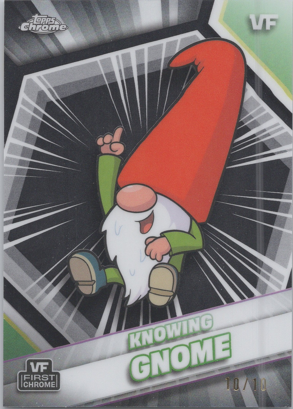 2026 Topps Chrome VeeFriends #109 Knowing Gnome Black Refractor 10/10