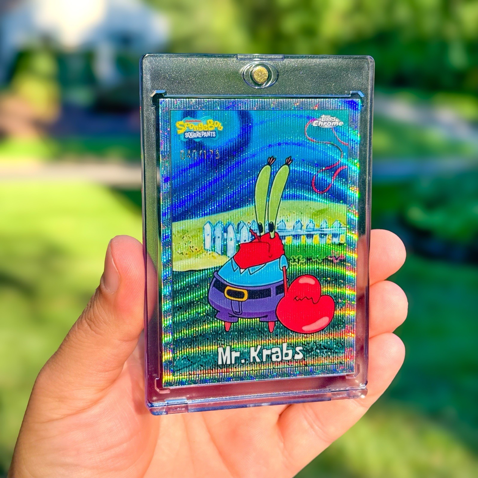 2025 Topps Chrome SpongeBob SquarePants #28 Mr. Krabs Wave #/175