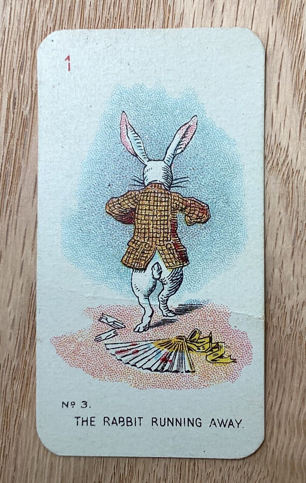 1930 Carreras Alice In Wonderland Cigarette Trading Card #3 Rabbit Running Away