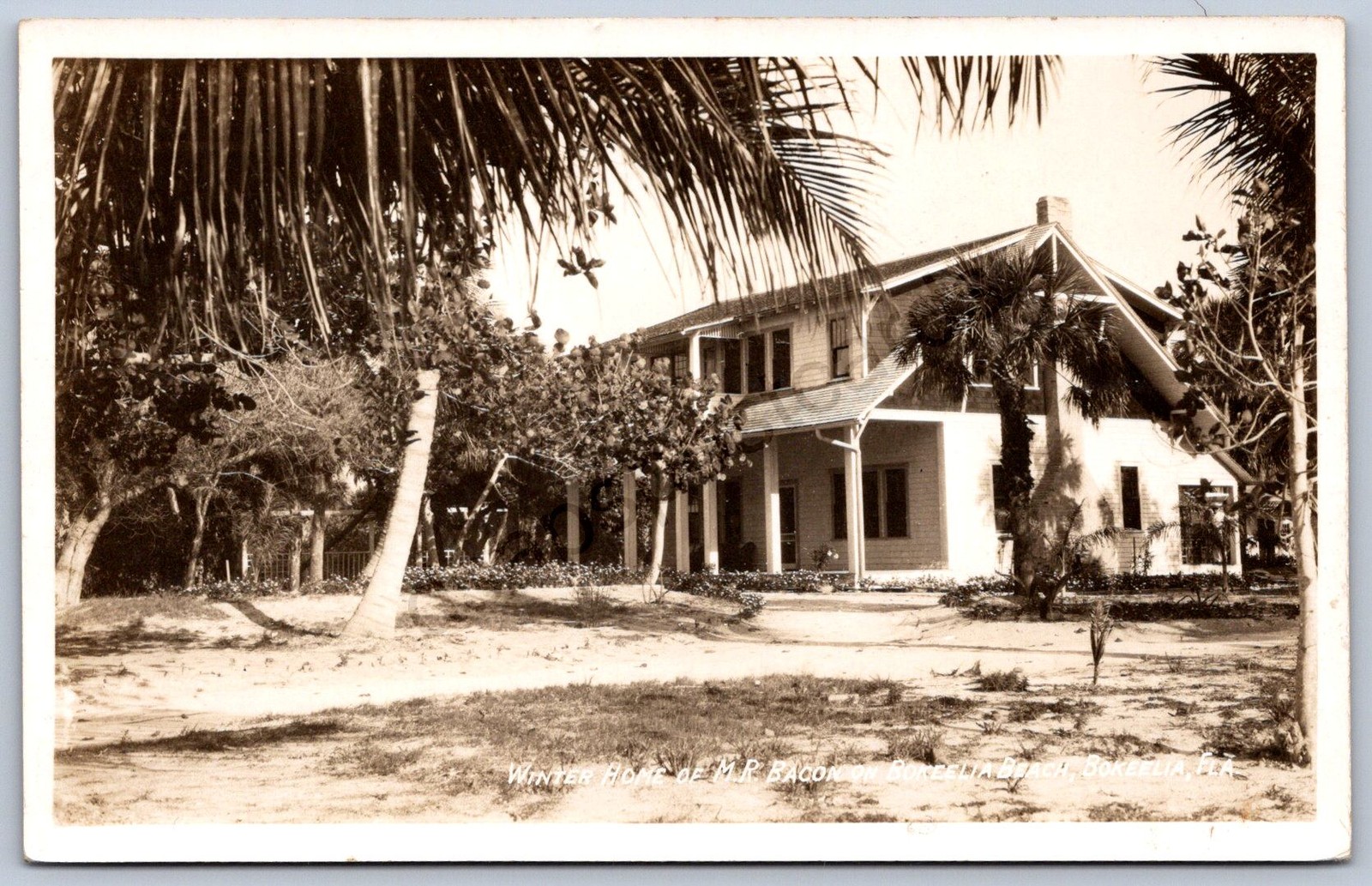 K23/ Bokeelia Beach Florida RPPC Postcard c1940s M.R.Winter Home 355 K23/ Bokeelia Beach Florida RPPC Postcard c1940s M.R.Winter Home 355
