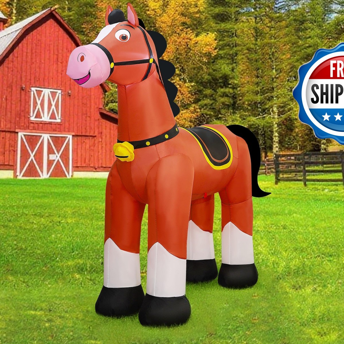 Lulu Home 6.2FT Giant Inflatable Horse A079