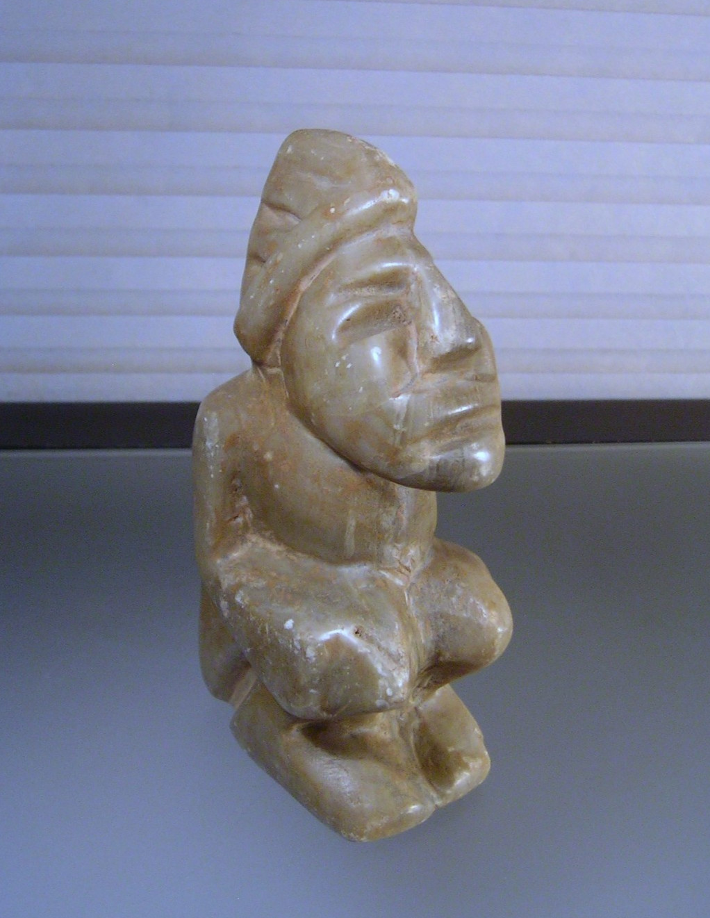 Pre Columbian Style Hand Carved Stone Figure