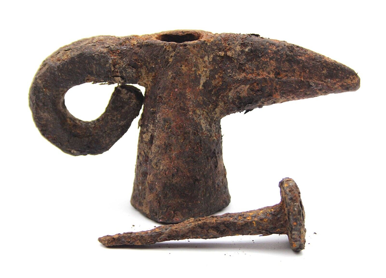 Ancient Rare Authentic Viking Kievan Rus Iron Ritual Battle Axe Hammer 8-10th AD