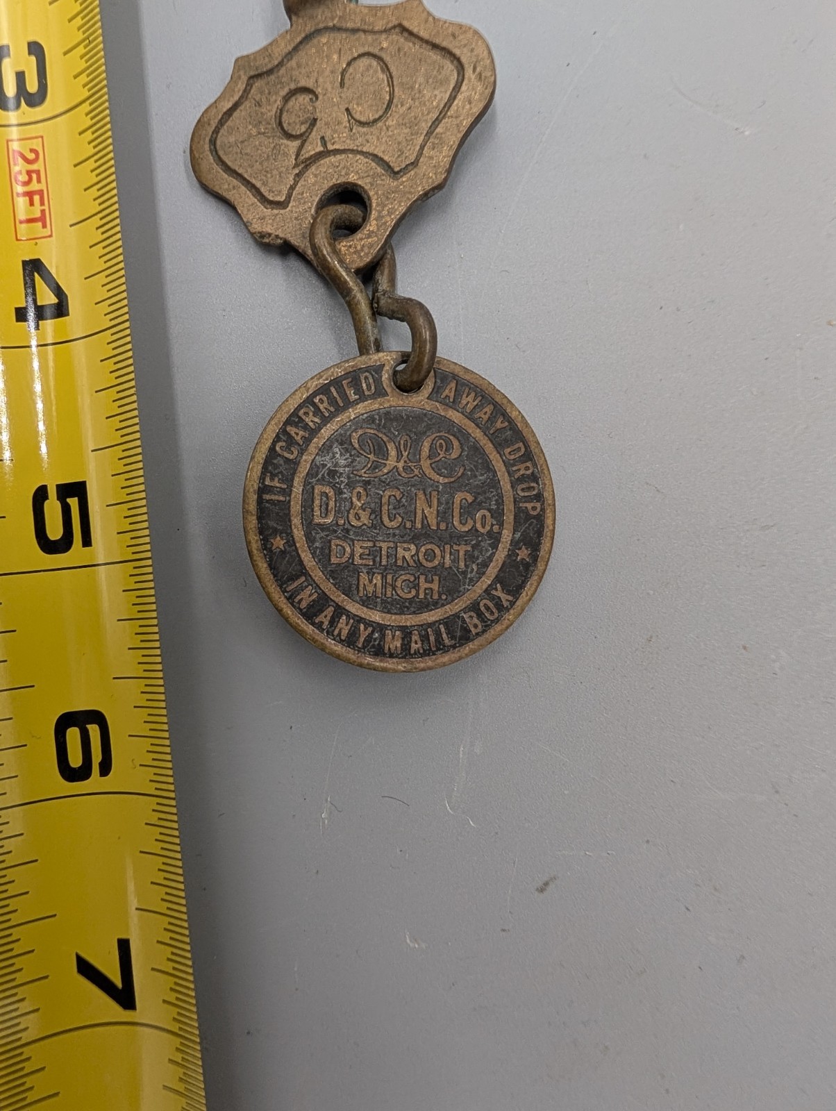 D&C Detroit & Cleveland Navigation Ship Skeleton Room Key Rare