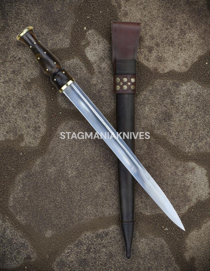 Premium Hand Forged J2 Steel Hunting Scottish Dirk 14th Century Bowie Knife