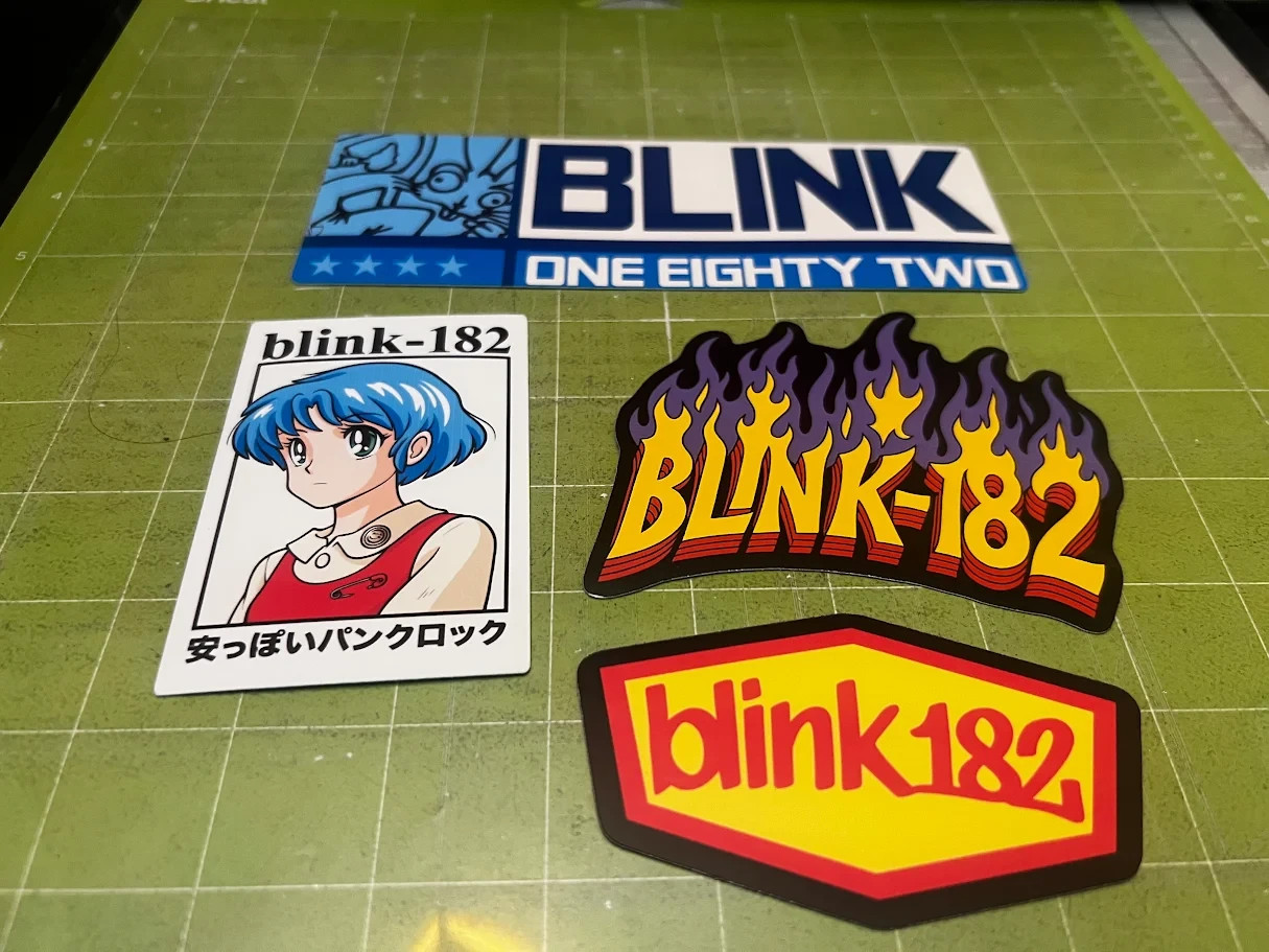 Blink-182 - Set of 4 Vintage Reproduction Stickers