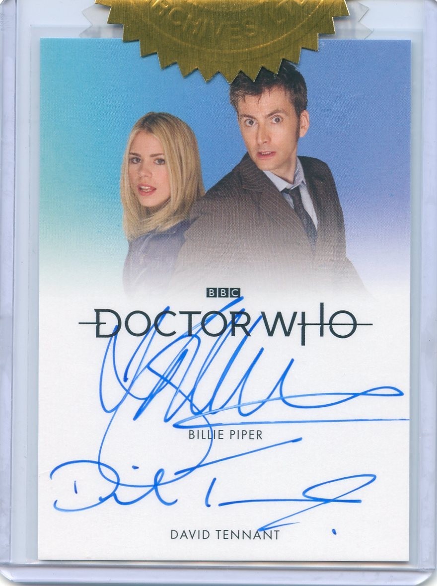 RARE VHTF Doctor Who S1-4 Dual Autograph Card of David Tennant & Billie Piper
