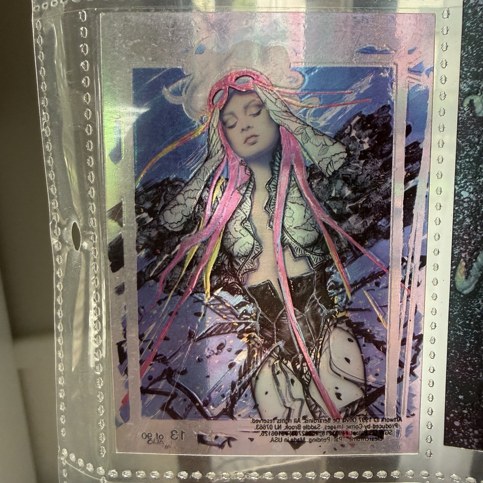 1997 Comic Images Clearly Olivia ClearChrome Trading Card Set 89/90 missing #60