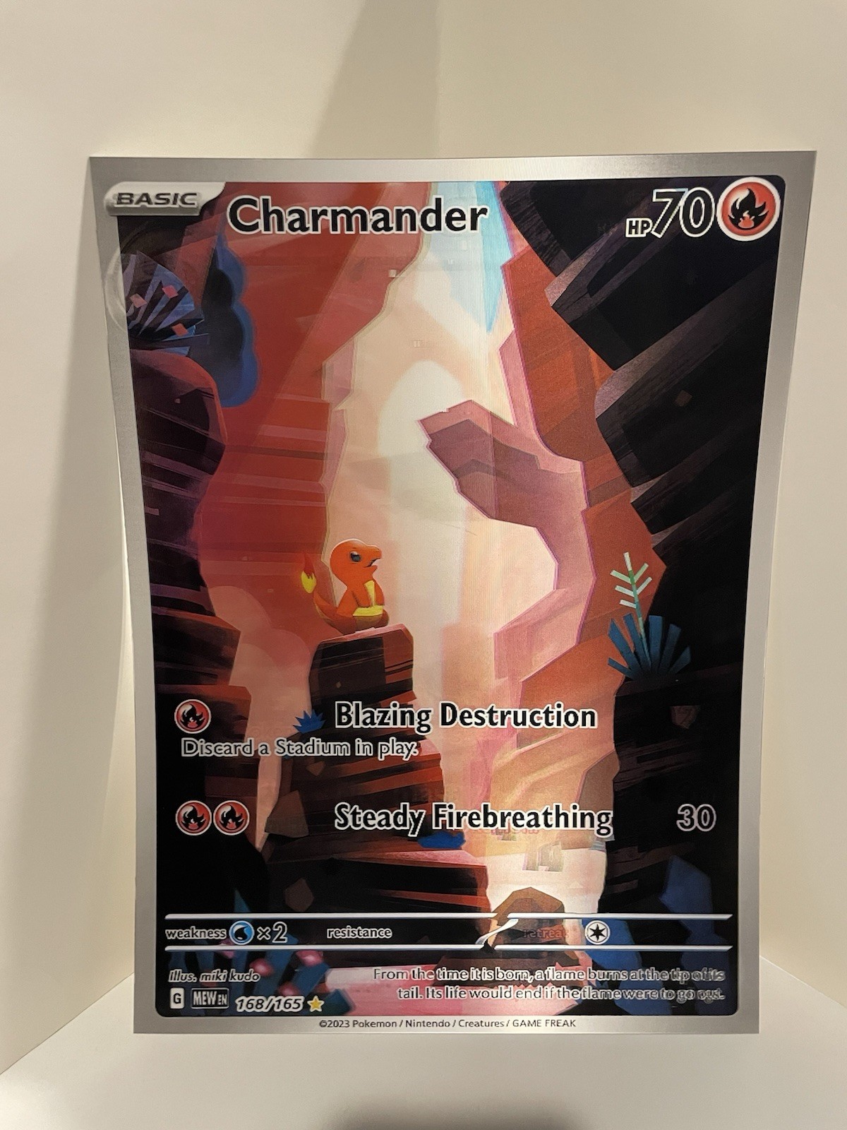 Charmander Charmeleon Charizard EX Pokemon 3D Holographic Lenticular Poster Charmander Charmeleon Charizard EX Pokemon 3D Holographic Lenticular Poster