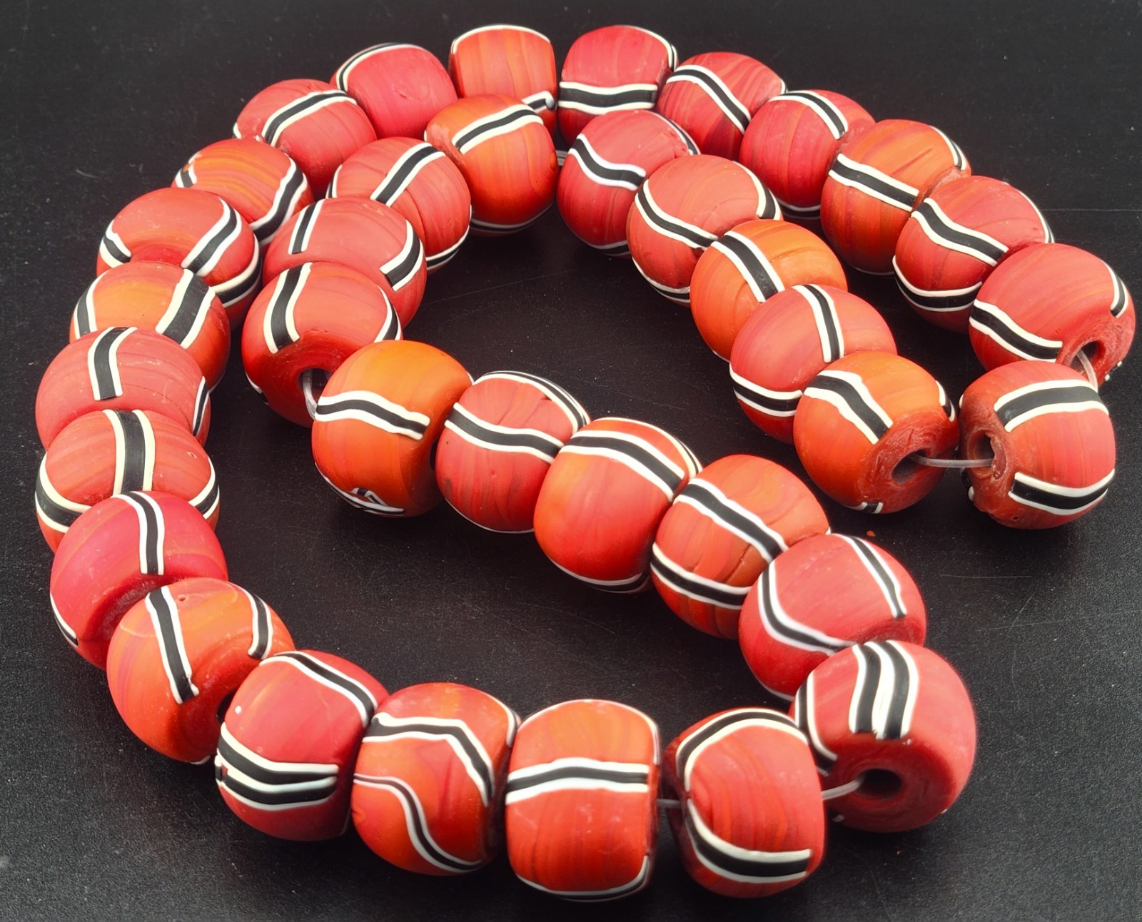 beautiful Venetian Antique style african glass beads old Beads 21mm
