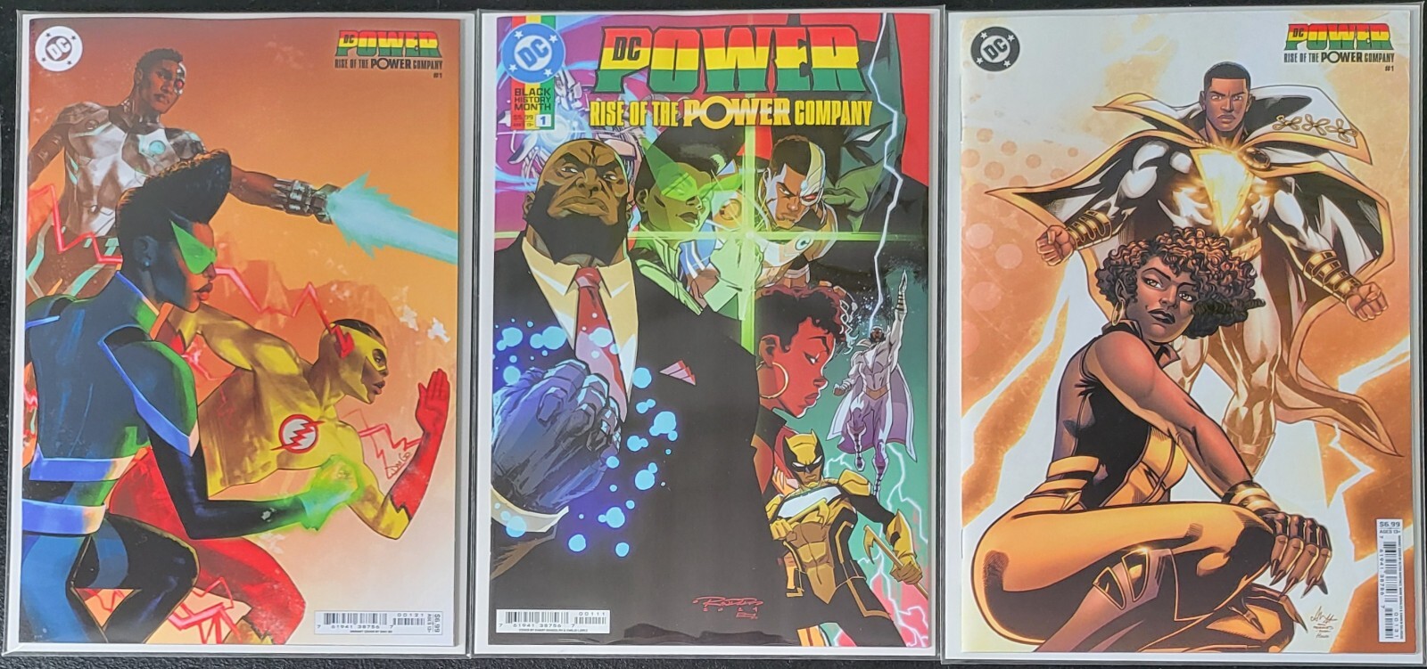 DC Power: Rise Of The Power Company #1, Lot 3 Standard Covers, NM or Better, 1st DC Power: Rise Of The Power Company #1, Lot 3 Standard Covers, NM or Better, 1st