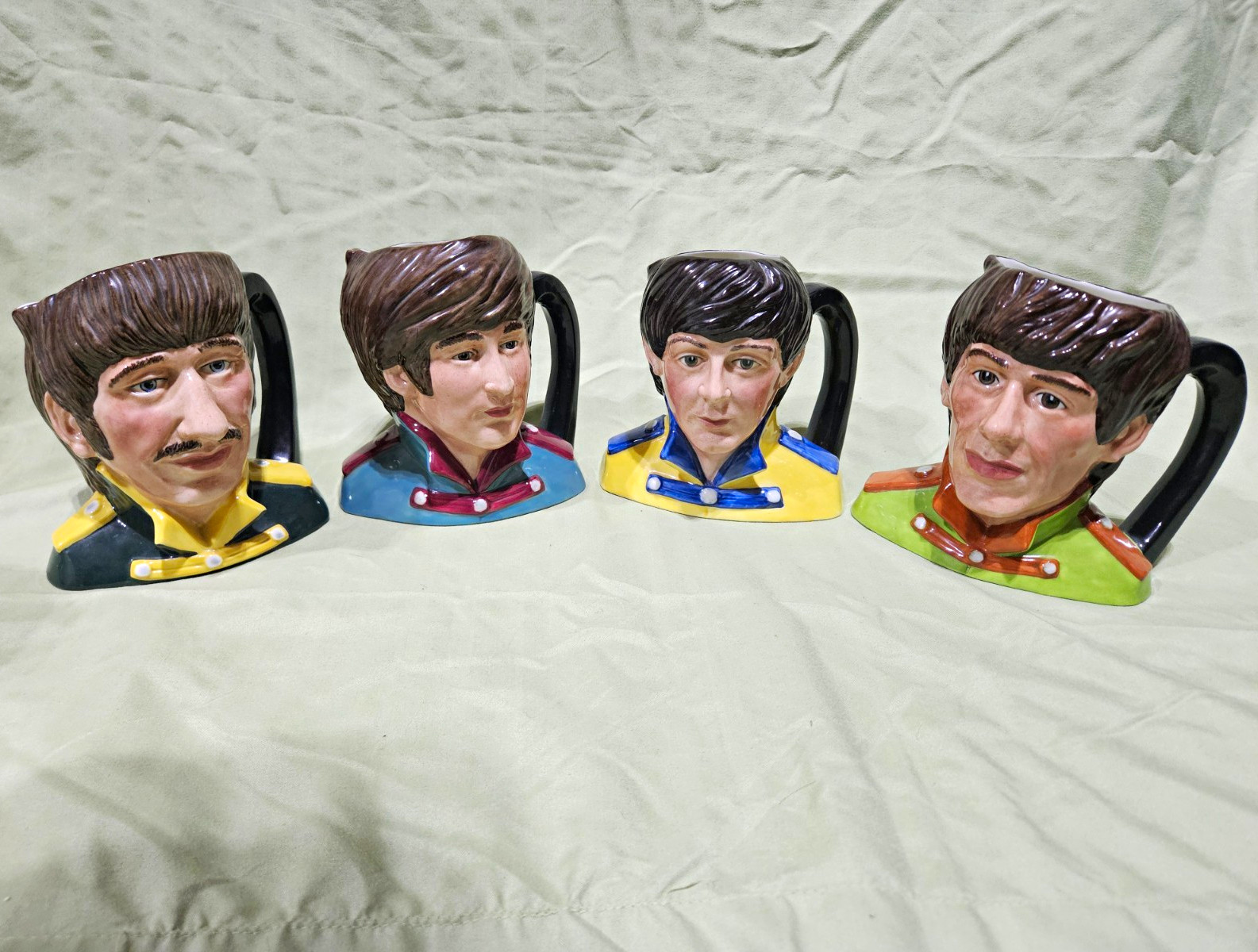 Royal Doulton The Beatles Character Jug Mug Full Set 4 Sgt Pepper 1984 Vintage