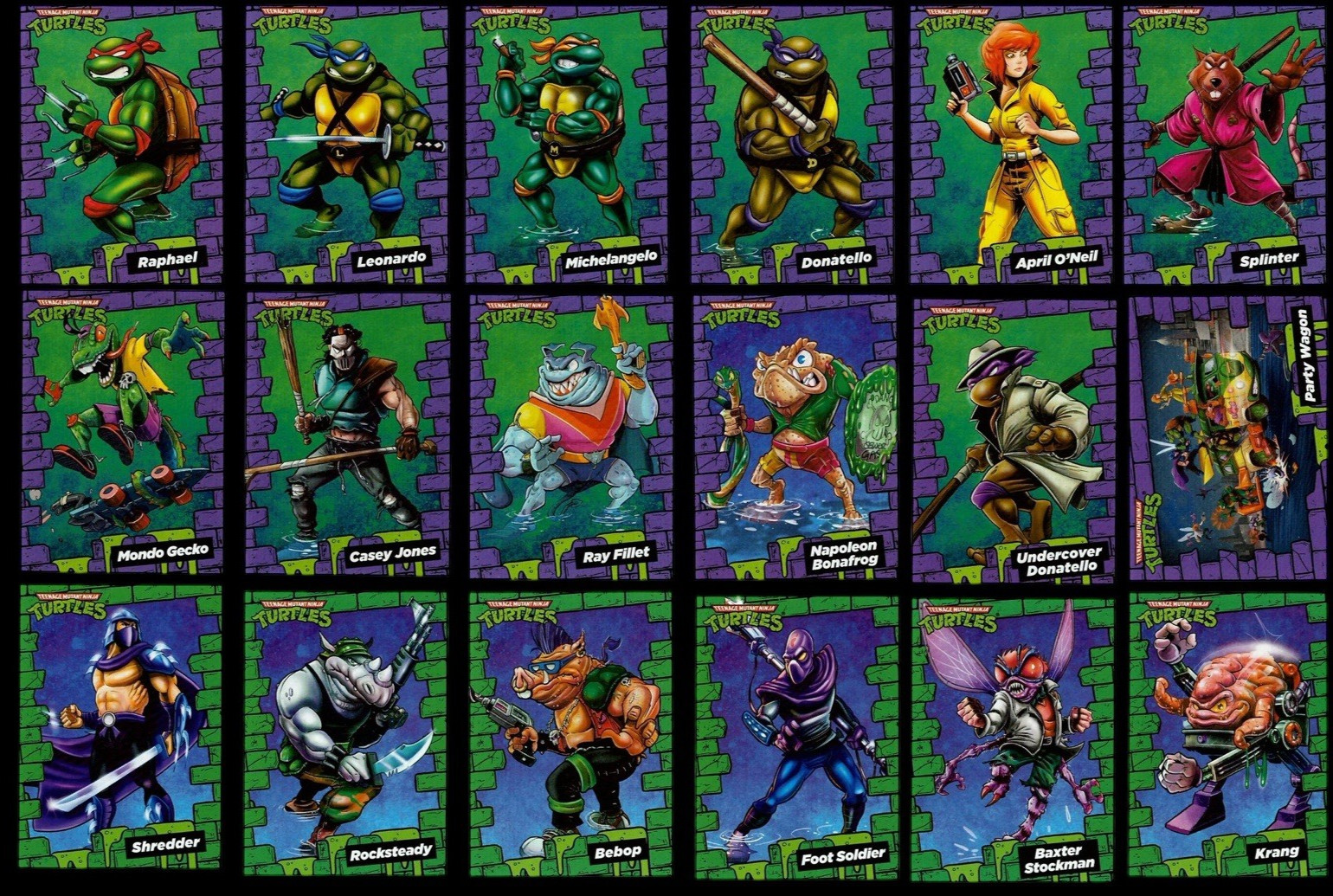 2025 TEENAGE MUTANT NINJA TURTLES Super7 Card Set 24 Base + 6 Chase TMNT SDCC 2025 TEENAGE MUTANT NINJA TURTLES Super7 Card Set 24 Base + 6 Chase TMNT SDCC