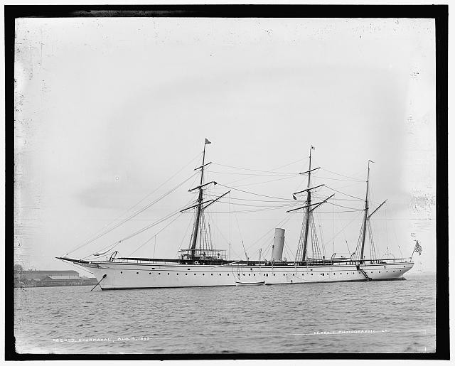 Photo:Nourmahal Yacht Aug 4 1895 Sailing Ship at Sea