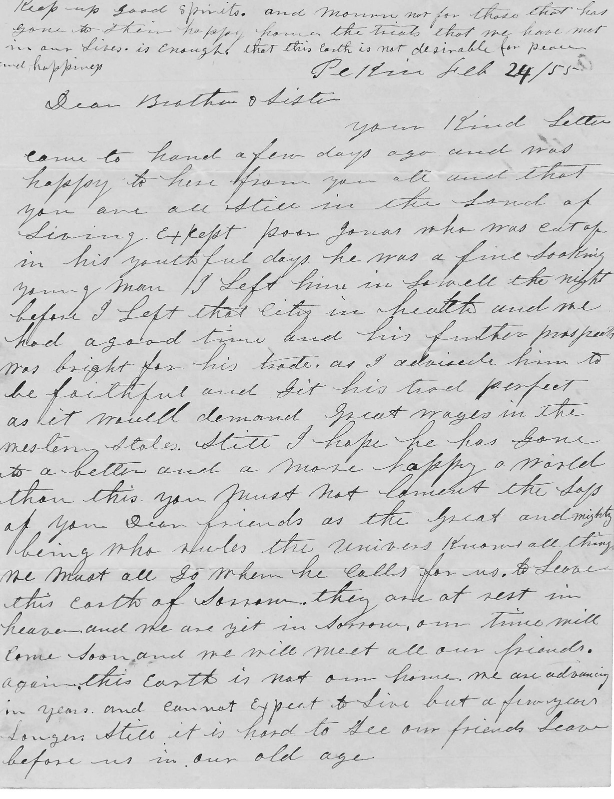1855 Illinois Man Writes Of Western Development: Land, Railroads, Maine Law