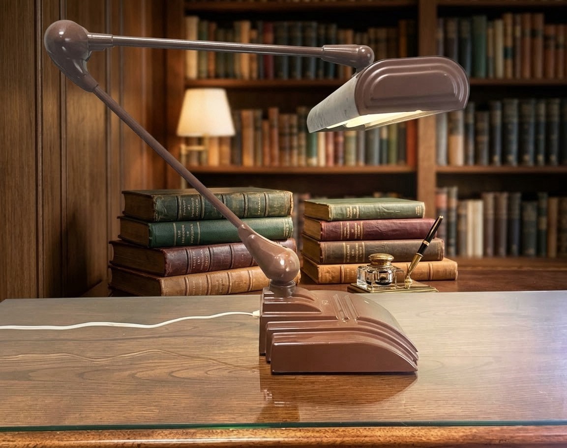 Vintage ART SPECIALTY CO Flexo Clamp On Desk / Light Lamp 