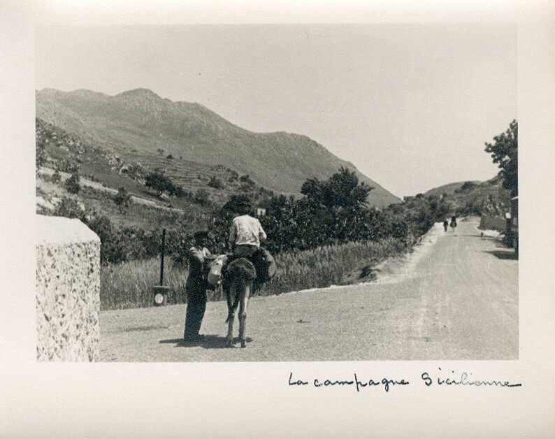 Vintage Photo Sicily Sicilian Countryside Italy 1937