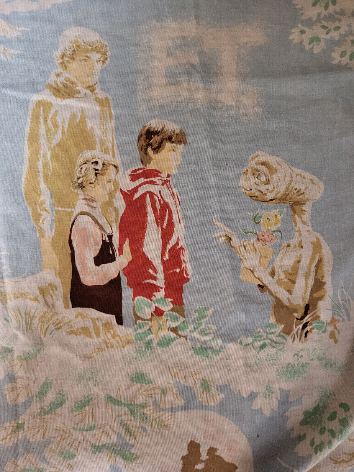 Vintage 1982 E.T. The Extra Terrestrial Bedspread Twin Single bed 72 x 104