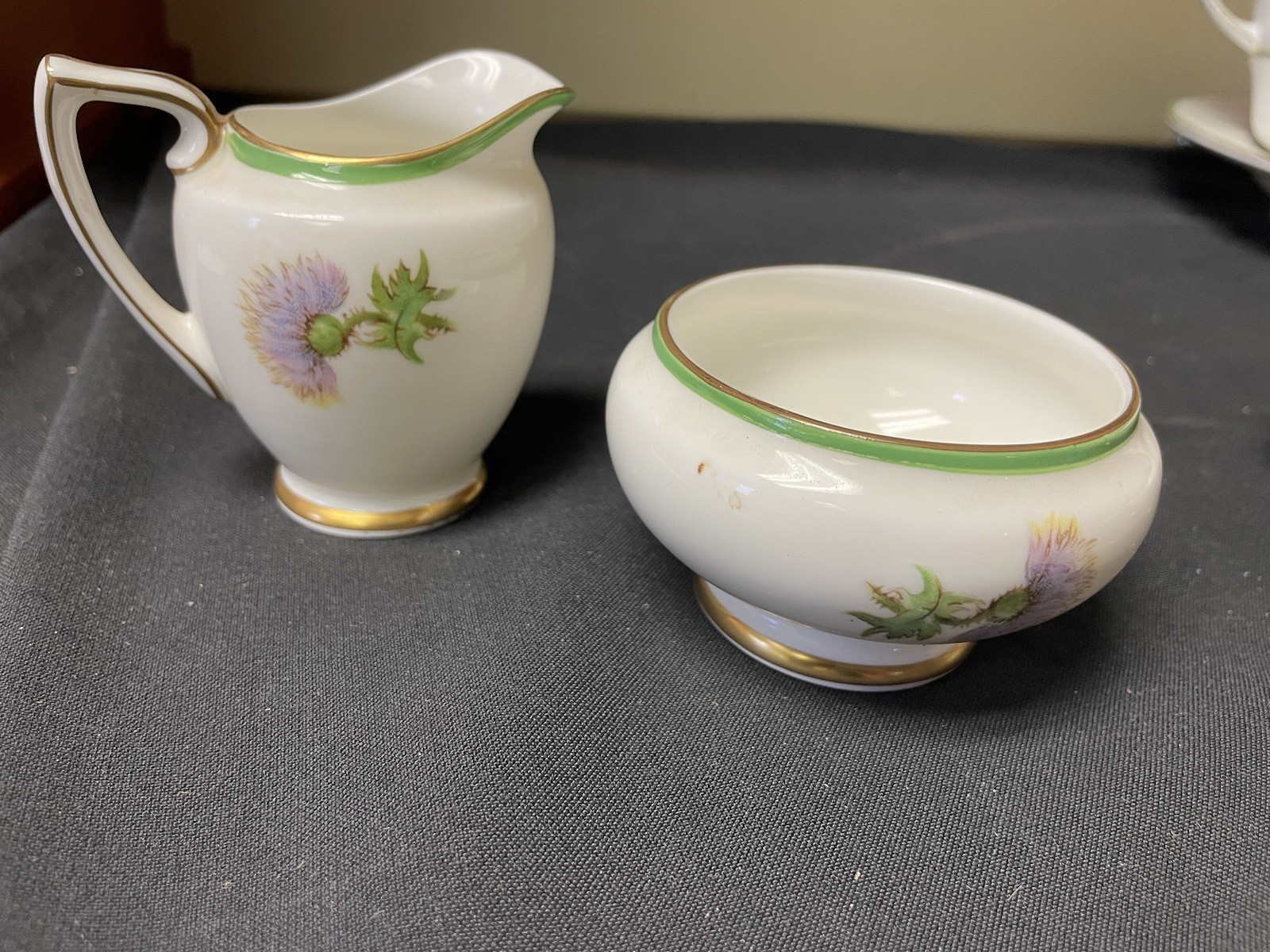 Royal Doulton Glamis Thistle Mini Creamer & Open Sugar Set