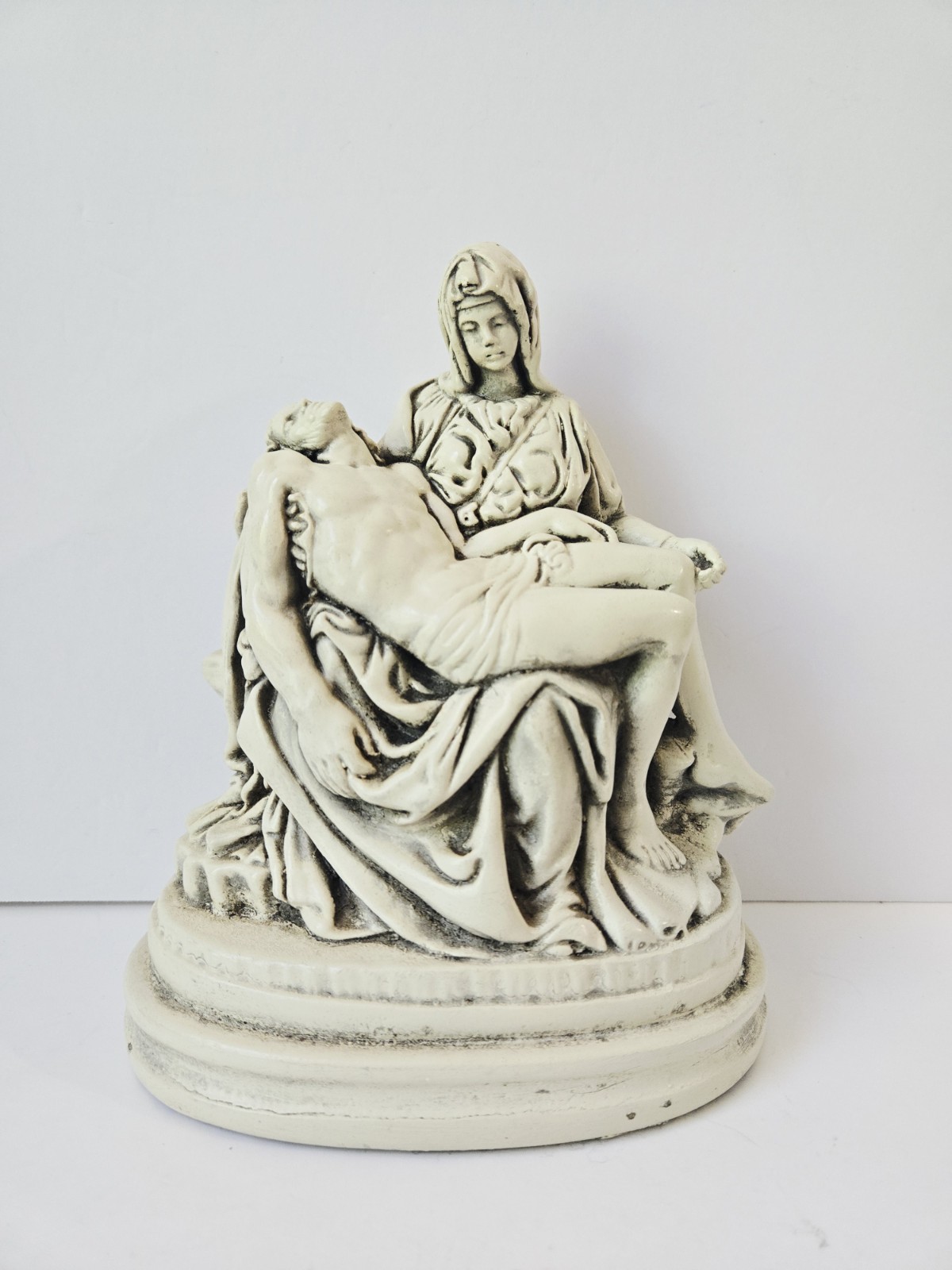 Vintage Marwal statue religious Pieta Mary Jesus chalkware