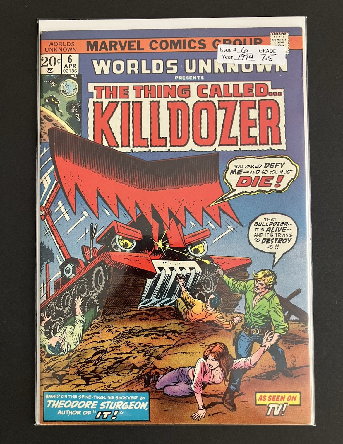 World's Unknown 6 VF- 7.5 NICE COPY 1st KILLDOZER 1974 Marvel Comics