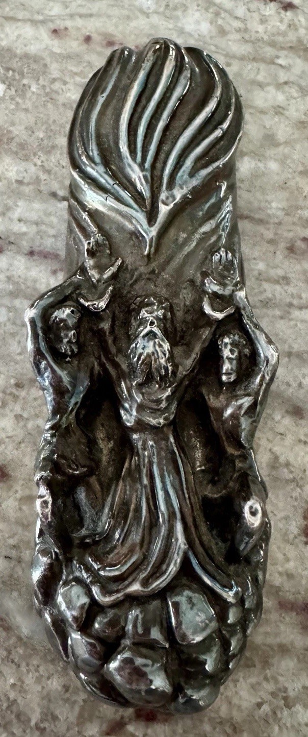 VTG Yaacov Heller Signed  Moses At Amalek Mezuzah Judaica Rare